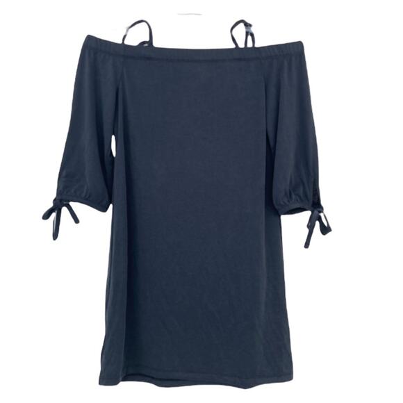 Splendid Gray Off the Shoulder Tie Sleeve Dress Sz XS - Picture 1 of 7